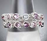 Кольцо с разноцветными шпинелями 3,55 карата