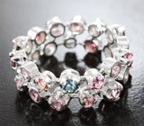 Кольцо с разноцветными шпинелями 3,55 карата