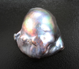 Крупная черная морская жемчужина барокко 55,83 карата! Титановый люстр 