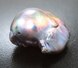 Крупная черная морская жемчужина барокко 55,83 карата! Титановый люстр 