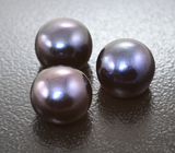 Набор из 3 черных морских жемчужин 13,28 карата 