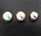 Набор из 3 черных морских жемчужин 7,95 карата 