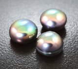 Набор из 3 черных морских жемчужин 7,95 карата 