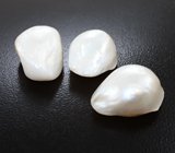 Набор из 3 кремово-белых жемчужин барокко 47,08 карата