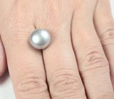 Серебристая морская жемчужина 9,75 карата! Натуральный цвет 