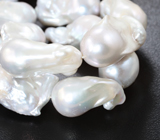 Набор из 15 крупных кремово-белых морских жемчужин на нити 498,12 карата 