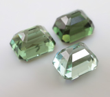 Набор из 3 "неоновых" апатитов разных оттенков 7,18 карата 