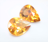 Крупная пара цитринов превосходной огранки 26,17 карата 