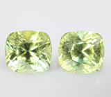 Open color grade! Пара желтовато-зеленых турмалинов 6,49 карата 