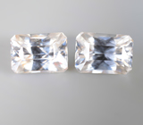 Пара бесцветных цирконов высокой чистоты 3,08 карата 