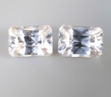 Пара бесцветных цирконов высокой чистоты 3,08 карата 