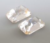 Пара бесцветных цирконов высокой чистоты 3,08 карата 