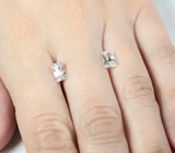 Пара бесцветных цирконов высокой чистоты 3,08 карата