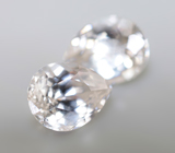 Пара бесцветных цирконов высокой чистоты 3,53 карата 