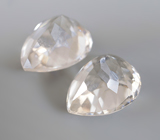 Пара бесцветных цирконов высокой чистоты 3,53 карата 