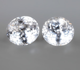 Пара бесцветных цирконов высокой чистоты 3,47 карата 