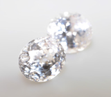 Пара бесцветных цирконов высокой чистоты 3,47 карата 