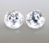 Пара чистейших бесцветных цирконов 3,06 карата 