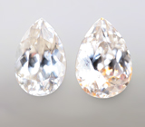 Пара бесцветных цирконов высокой чистоты 5,06 карата 