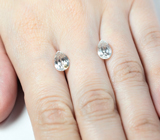 Пара бесцветных цирконов высокой чистоты 5,06 карата 