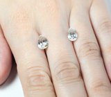 Пара бесцветных цирконов высокой чистоты 5,06 карата