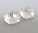 Пара чистейших бесцветных цирконов 4,16 карата 