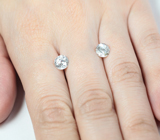 Пара чистейших бесцветных цирконов 3,04 карата 