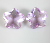 Пара аметистов авторской огранки 9,26 карата 