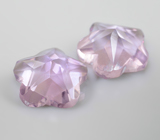 Пара аметистов авторской огранки 9,26 карата 