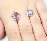 Пара аметистов авторской огранки 9,26 карата