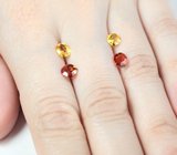 Набор из 4 желтых и оранжевых сапфиров авторской огранки 2,24 карата