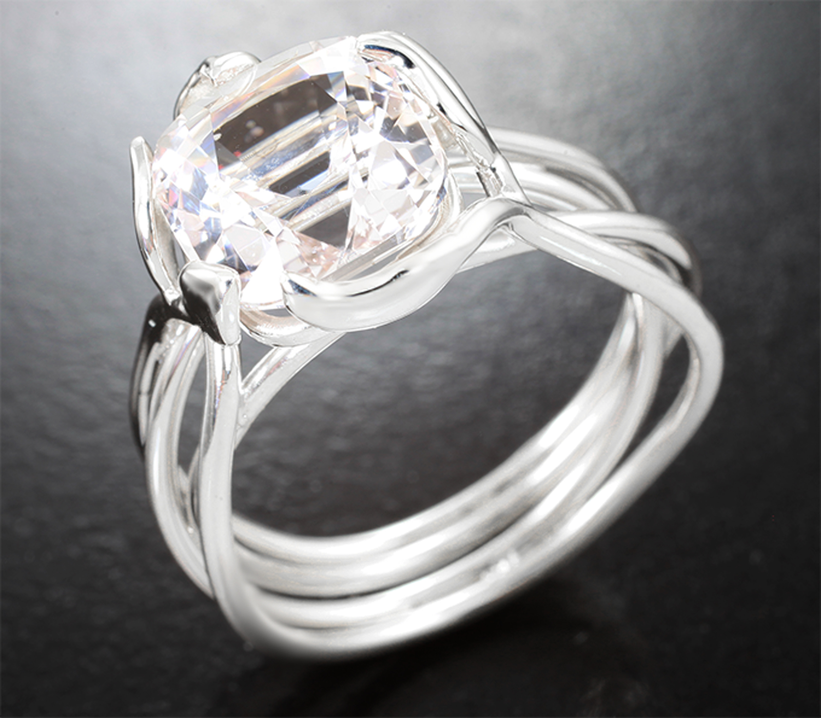 Кольцо с чистейшим морганитом 4,65 карата Серебро 925