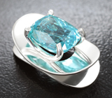 Комплект с неоново-голубыми апатитами 11,23 карата Серебро 925