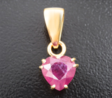 Кулон с рубином 1,64 карата Золото