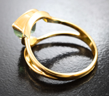 Золотое кольцо с неоново-зеленым турмалином open color grade 2,14 карата Золото