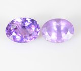 Пара пурпурных сапфиров 0,54 карата