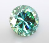 Голубовато-зеленый муассанит 0,87 карата 
