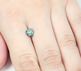 Голубовато-зеленый муассанит 0,87 карата 