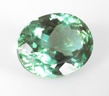 Голубовато-зеленый "неоновый" апатит высокой чистоты 3,01 карата 