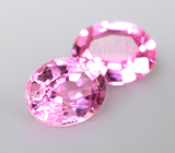 Пара "неоновых" розовых шпинелей 0,55 карата 