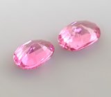 Пара "неоновых" розовых шпинелей 0,24 карата 