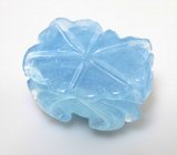 Крупный! Резной аквамарин 36,53 карата