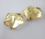 Крупная пара лимонных цитринов авторской огранки 17,53 карата 