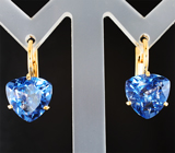 Серьги с флюоритами со сменой цвета 10,43 карата Золото