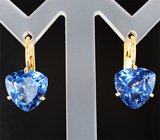 Серьги с флюоритами со сменой цвета 10,43 карата