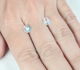 Пара ограненных лунных камней 2,37 карата 