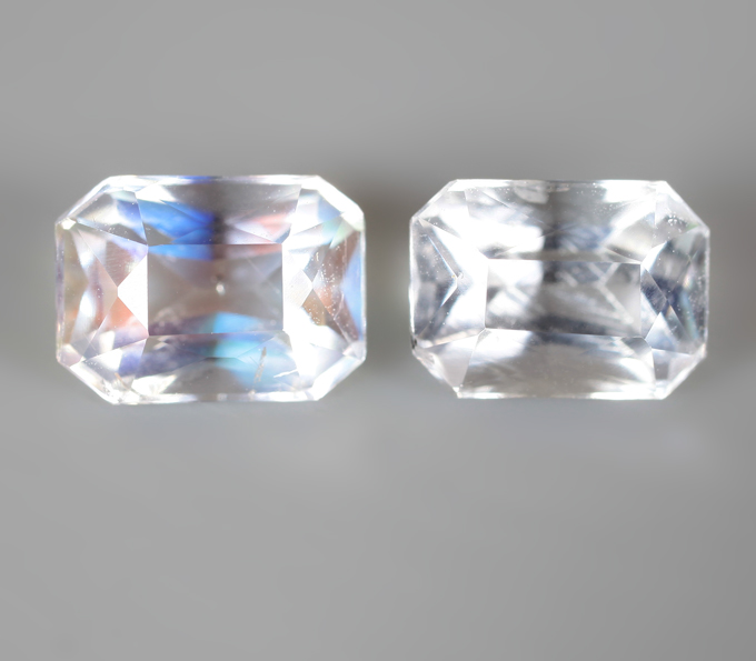 Пара ограненных лунных камней 2,3 карата