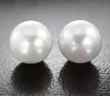 Золотые пусеты с морским жемчугом 6,64 карата