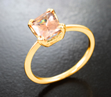 Золотое кольцо с падпараджа цирконом 1,54 карата Золото