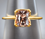 Золотое кольцо с падпараджа цирконом 1,54 карата Золото